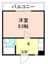 島橋ワンルームの間取り画像