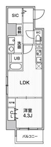 ﾌﾞﾗｳ菊川の間取り画像