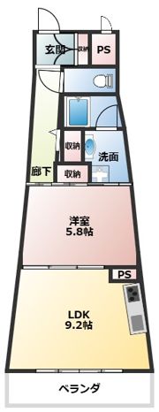 スラントウォールズの間取り画像