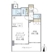 レクシード両国駅前の間取り画像