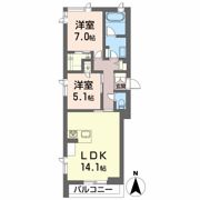プレミアス長者の間取り画像