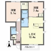 リオ ガーデン Bの間取り画像