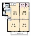 サニーズ福庭II C棟の間取り画像