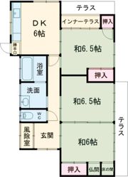 横越上町貸家の間取り画像
