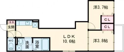 D porta gracefulの間取り画像
