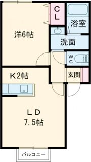 オークヴィラ中道の間取り画像
