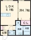 NYスタイルズ大牟田 Bの間取り画像