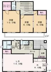 めじろ台戸建ての間取り画像