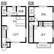グリーンタウン柳原B棟の間取り画像