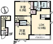 アトリエール東津田の間取り画像