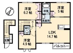 パールハイツ H棟の間取り画像