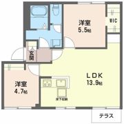 桜ヶ丘エクセルコーポラスの間取り画像