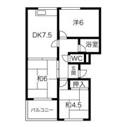 ホワイトコート米津の間取り画像