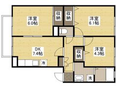 フォブール亀川（JPMC）の間取り画像