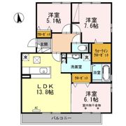 Bell Glanz(ﾍﾞﾙ･ｸﾞﾗﾝﾂ)の間取り画像