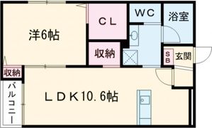 Chaton美穂ヶ丘の間取り画像