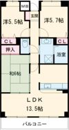 ロジュマン麻生中の間取り画像
