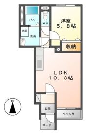 ルミナスハイム 東宝木の間取り画像