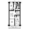 汐浜サンハイツI号棟の間取り画像