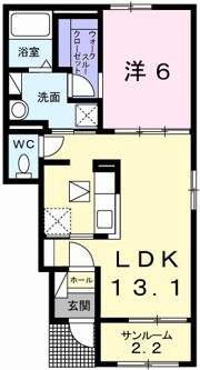 Rグレイ砥堀の間取り画像
