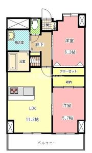 レ・モンデ新潟の間取り画像