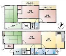 若柴戸建ての間取り画像