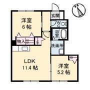 ヴェルデメゾンさだいわ Cの間取り画像