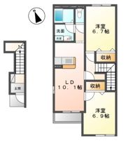 アンレーヴ（UN REVE）の間取り画像