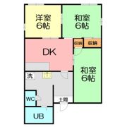 コーポ山室Bの間取り画像
