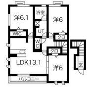 ヴェルデ桃山御陵の間取り画像
