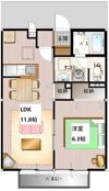 フラッツァ川寺の間取り画像