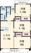 プライムガーデン下関の間取り画像