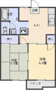 アリーナ相生Ⅲの間取り画像