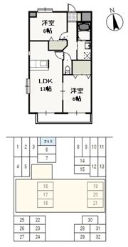 プレジール奥田の間取り画像