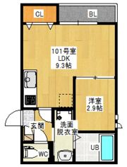 Grandtic至誠Ⅱ(仮Grandtic中筋3)の間取り画像