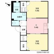 フォーレスヤマグチ B棟の間取り画像