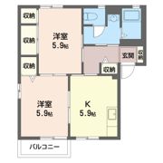 サウスヒルズ Dの間取り画像