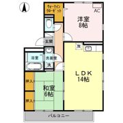バティール西小森野 B棟の間取り画像