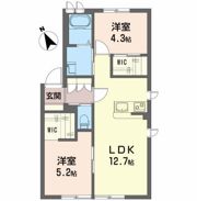 プレステージ川岸 Cの間取り画像