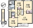 ブランドール ユー A棟の間取り画像