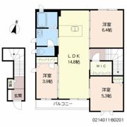 ガーデンコート花宅 B棟の間取り画像