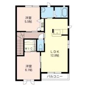 ディアコートAの間取り画像