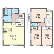 中山テラス Fの間取り画像