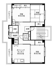 ビレッジハウス大島1号棟の間取り画像
