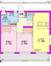 （仮称）都城市中町マンションの間取り画像