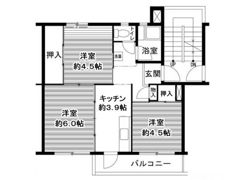 ビレッジハウス鳴滝19号棟の間取り画像
