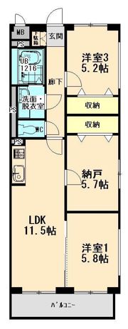 エクラときわ1の間取り画像