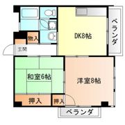 服部ハイツの間取り画像