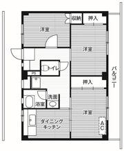 ビレッジハウス四郎丸2号棟の間取り画像
