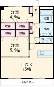 風の杜2号館の間取り画像
